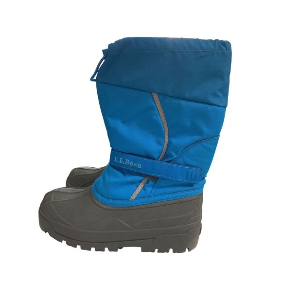 L.L. Bean big Kids Size 6 Blue & Gray Insulated Waterproof winter Boots shoes - Picture 2 of 7